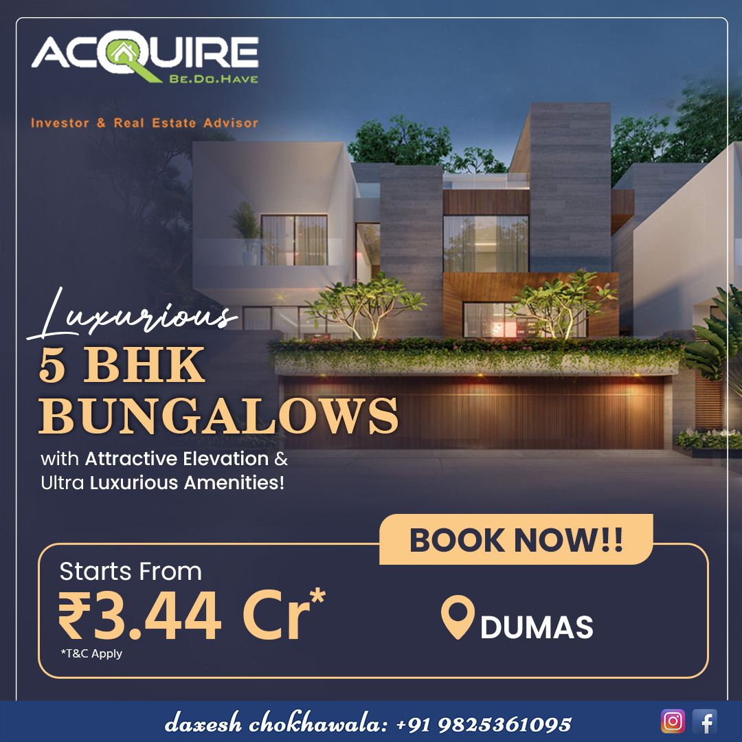 Discover Opulence Luxurious 5BHK Bungalows in Dumas Surat  Book Now